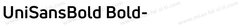 UniSansBold Bold字体转换